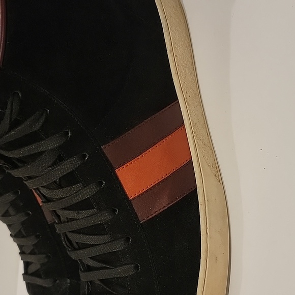 Gucci Authentic Suede High Top Web Coda UK 10 US 11 black suede red - Picture 3 of 10